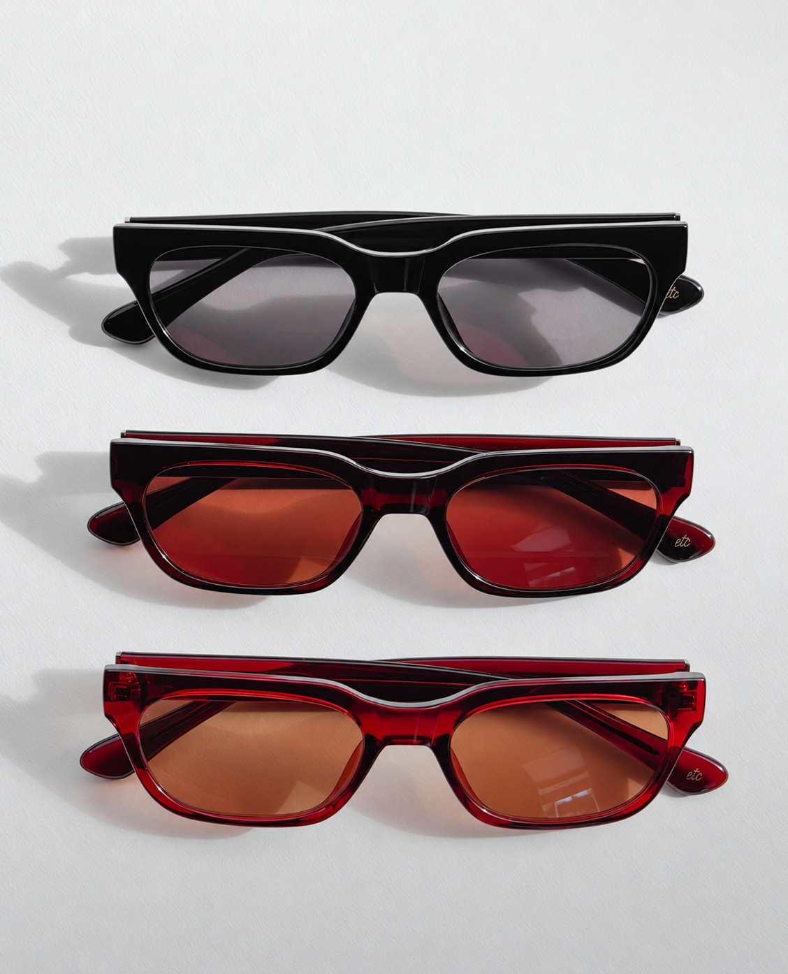 Ashton sunglasses by ETC in Black, Brown and Cola