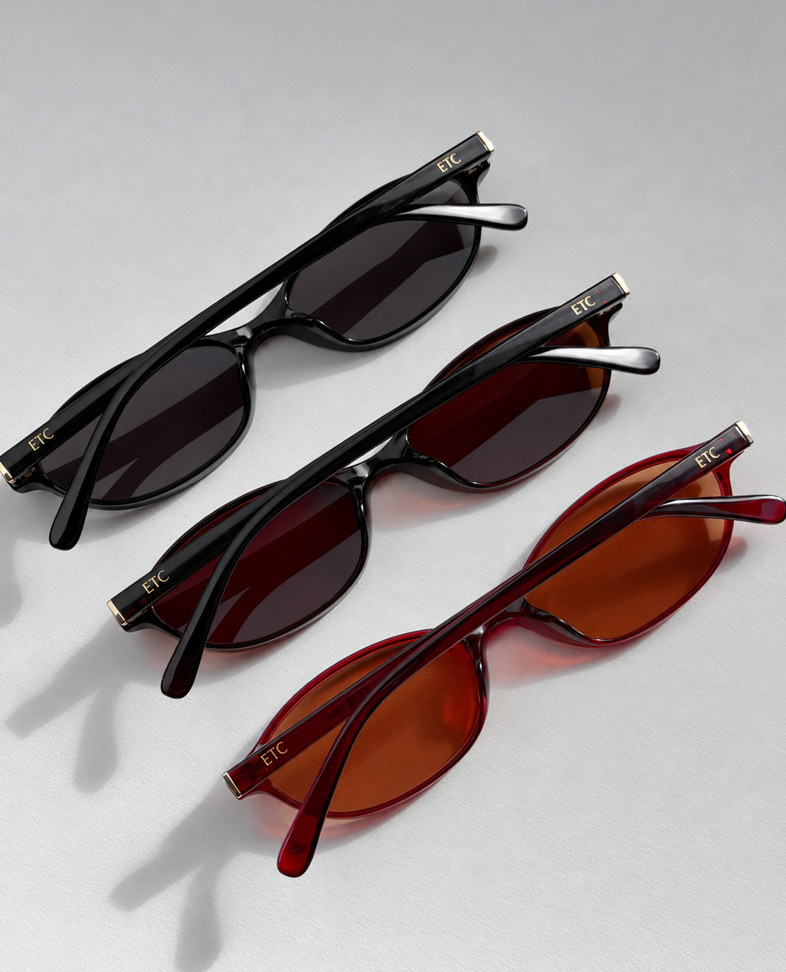 Tinsley sunglasses by ETC in Black, Brown and Cola